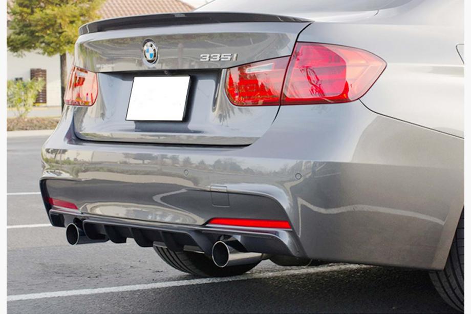 BMW 3 Series F30/F31 2012-2019 Rear Diffuser DPT V-4 (for M Performance, Gloss Black) Image