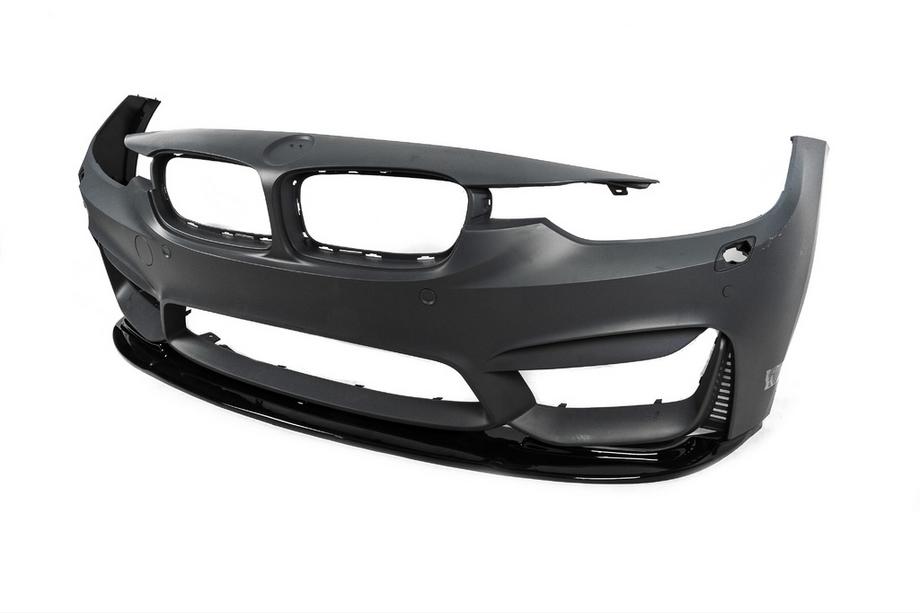 BMW 3 Series F30/F31 2012-2019 Front Bumper Lip DPT V-1 (For M3, Gloss Black) Photo 7