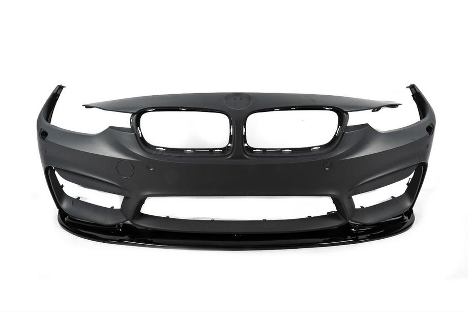 BMW 3 Series F30/F31 2012-2019 Front Bumper Lip DPT V-1 (For M3, Gloss Black) Photo 12