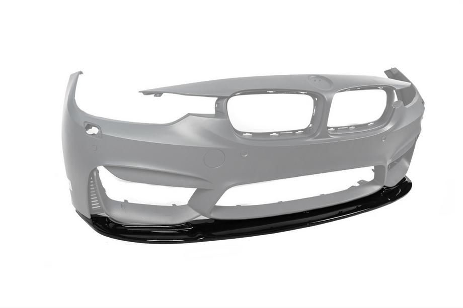 BMW 3 Series F30/F31 2012-2019 Front Bumper Lip DPT V-1 (For M3, Gloss Black) Photo 8