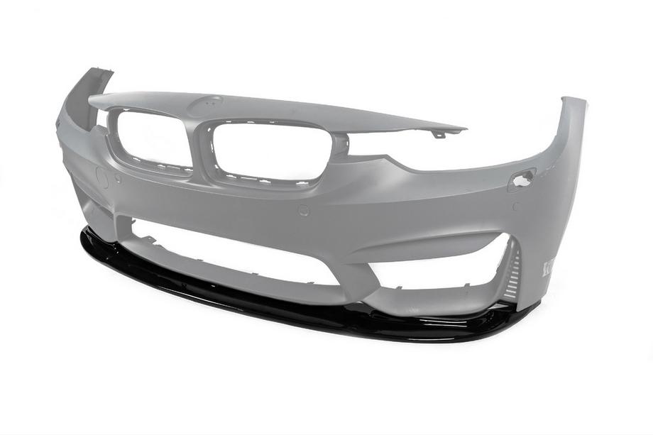BMW 3 Series F30/F31 2012-2019 Front Bumper Lip DPT V-1 (For M3, Gloss Black) Photo 2