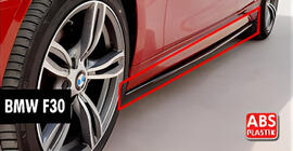 BMW 3 Series F30/F31 2012-2019 Side Skirt Extensions DPT V-1 (for M-Sport side skirts, Gloss Black) photo 1