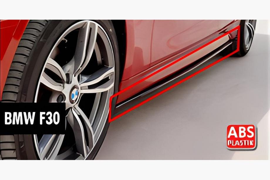 BMW 3 Series F30/F31 2012-2019 Side Skirt Extensions DPT V-1 (for M-Sport side skirts, Gloss Black) Image