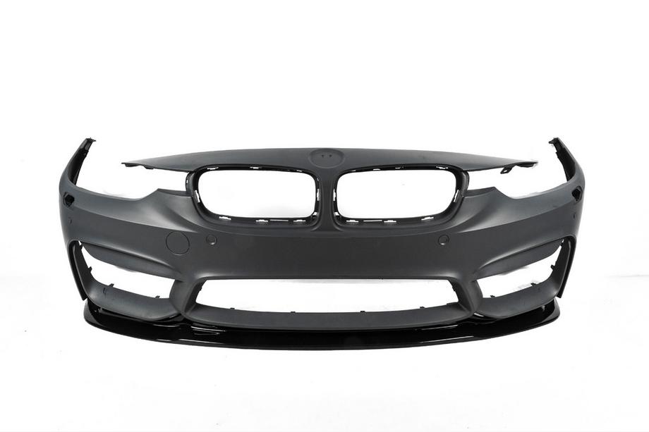 BMW 3 Series F30/F31 2012-2019 Front Bumper Lip DPT Lip V-2 (For M3, Gloss Black) Photo 8