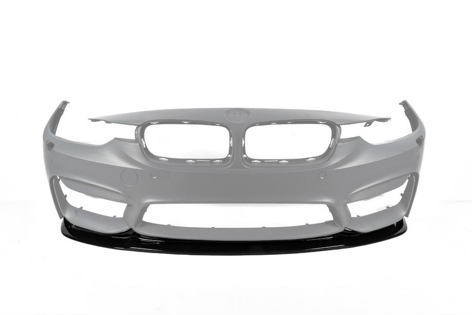 BMW 3 Series F30/F31 2012-2019 Front Bumper Lip DPT Lip V-2 (For M3, Gloss Black) Photo 2