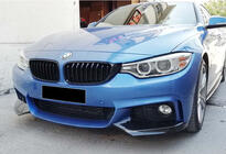 BMW 4 Series F32/F33/F36 2012-2020 Front Bumper Lip DPT Flap V-1 (for M-Technic, Gloss Black) photo 1