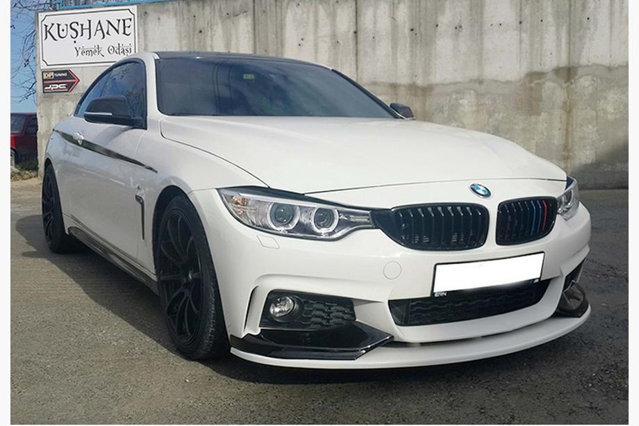 BMW 4 Series F32/F33/F36 2012-2020 Front bumper lip spoiler DPT LIP V-3 (for M-Sport, gloss black) Photo 1