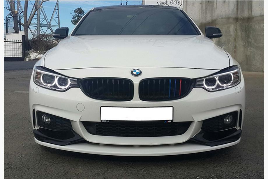 BMW 4 Series F32/F33/F36 2012-2020 Front bumper lip spoiler DPT LIP V-3 (for M-Sport, gloss black) Photo 4