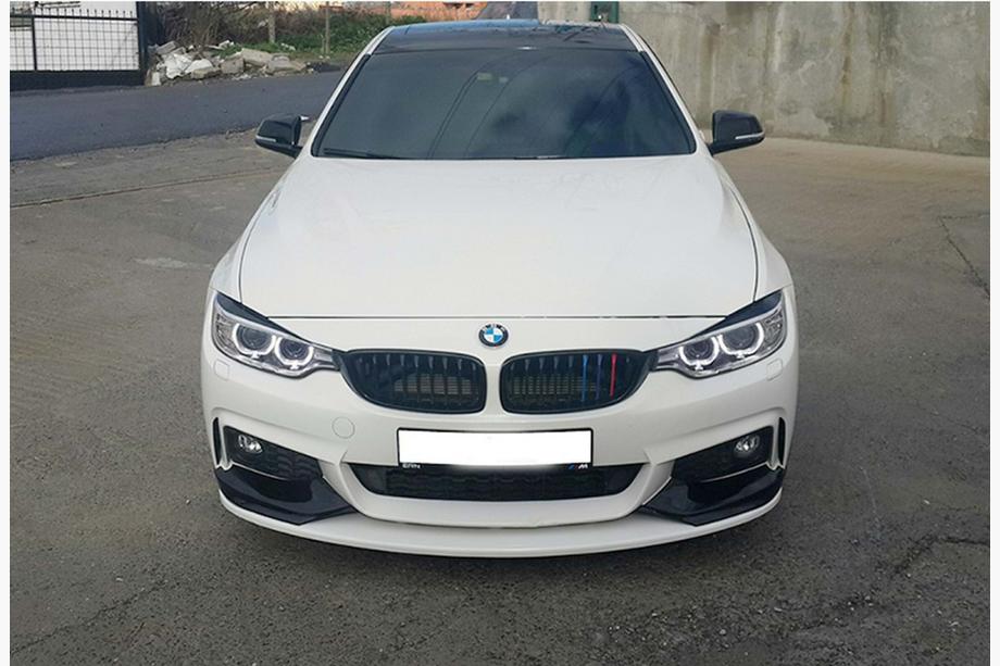 BMW 4 Series F32/F33/F36 2012-2020 Front bumper lip spoiler DPT LIP V-3 (for M-Sport, gloss black) Photo 5
