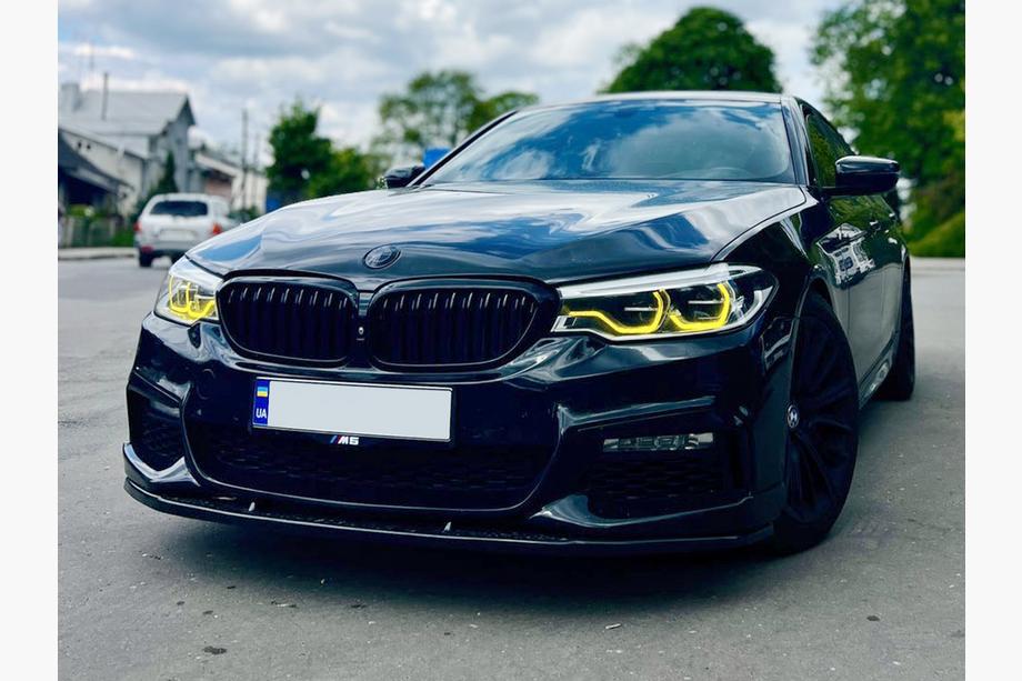 BMW 5 Series G30/G31 2017–2023 Front Bumper Lip DPT Lip V1 for M-Performance 2017-2020, Gloss Black Photo 3