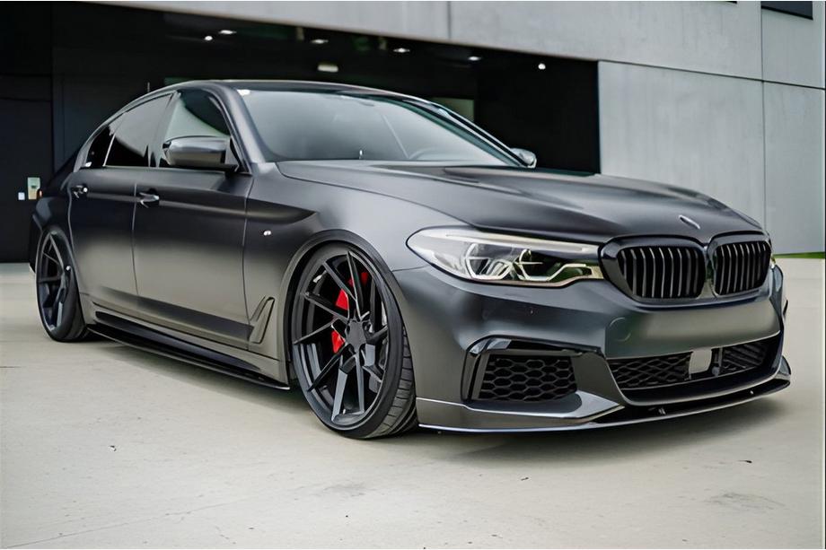 BMW 5 Series G30/G31 2017–2023 Front Bumper Lip DPT Lip V1 for M-Performance 2017-2020, Gloss Black Photo 1
