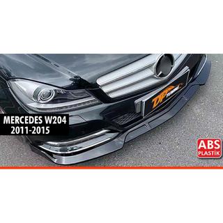Front Bumper Lip DPT V1 (2011-2015, Gloss Black) Mercedes C-class W204 2007-2015 photo 1