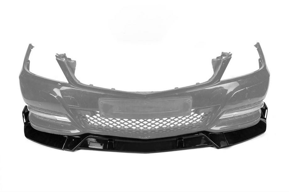 Mercedes C-class W204 2007-2015 Front Bumper Lip DPT V1 (2011-2015, Gloss Black) Photo 6