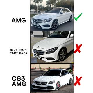 Front Bumper Lip DPT V1 (2014-2018, for AMG-Line only, Gloss Black) Mercedes C-сlass W205 2014-2021 photo 3