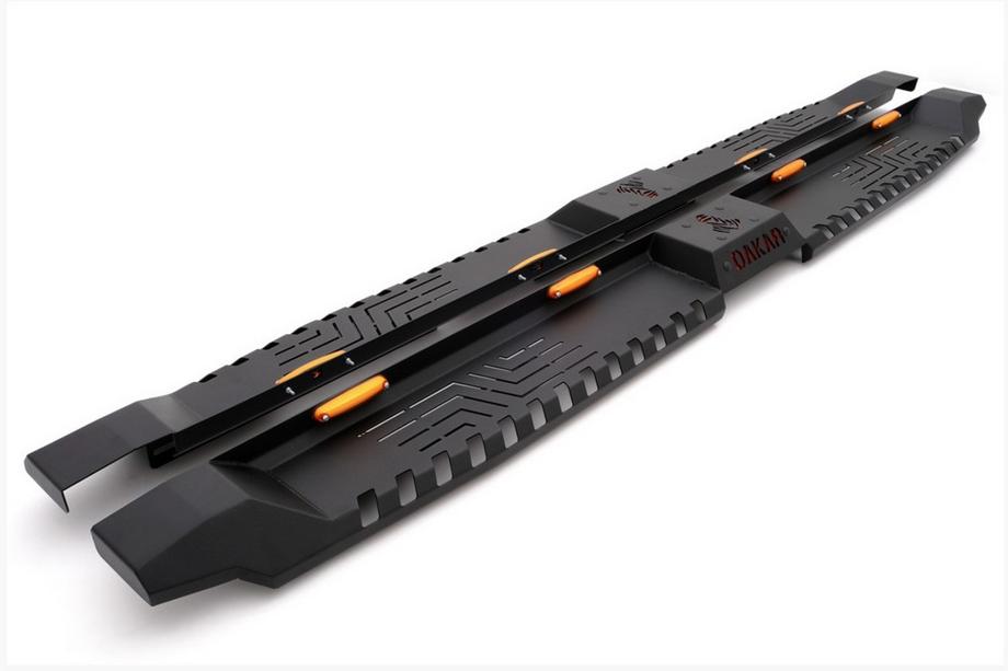Mitsubishi L200 2015-2024 Side Steps Dakar V2 with LED (2019+, 2 pcs, metal) Photo 5