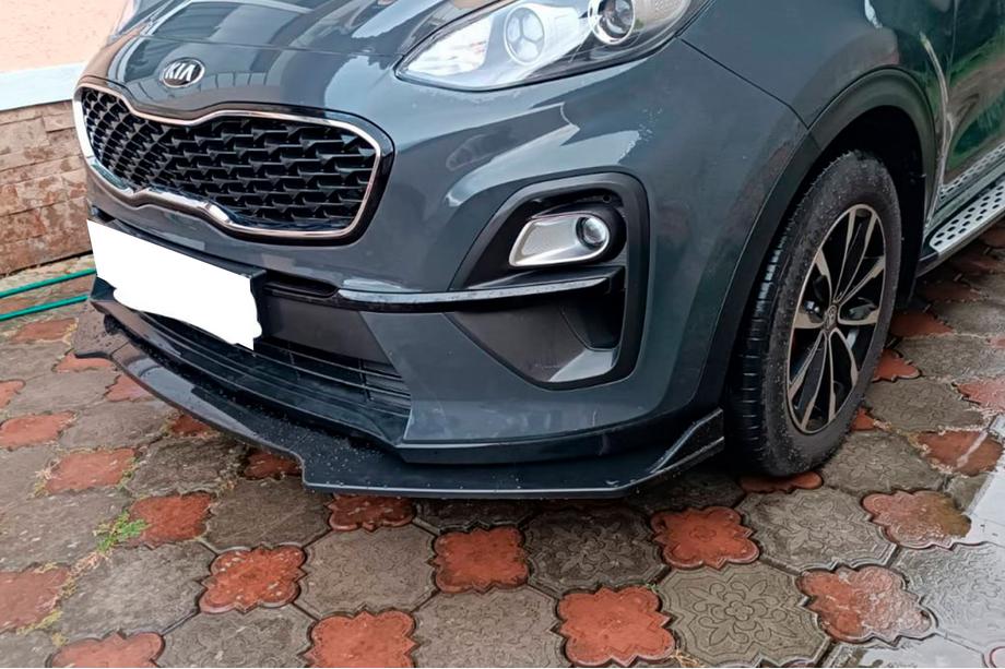 Universal Front Lip Spoiler DPT V-1 (ABS, Gloss Black) Photo 6