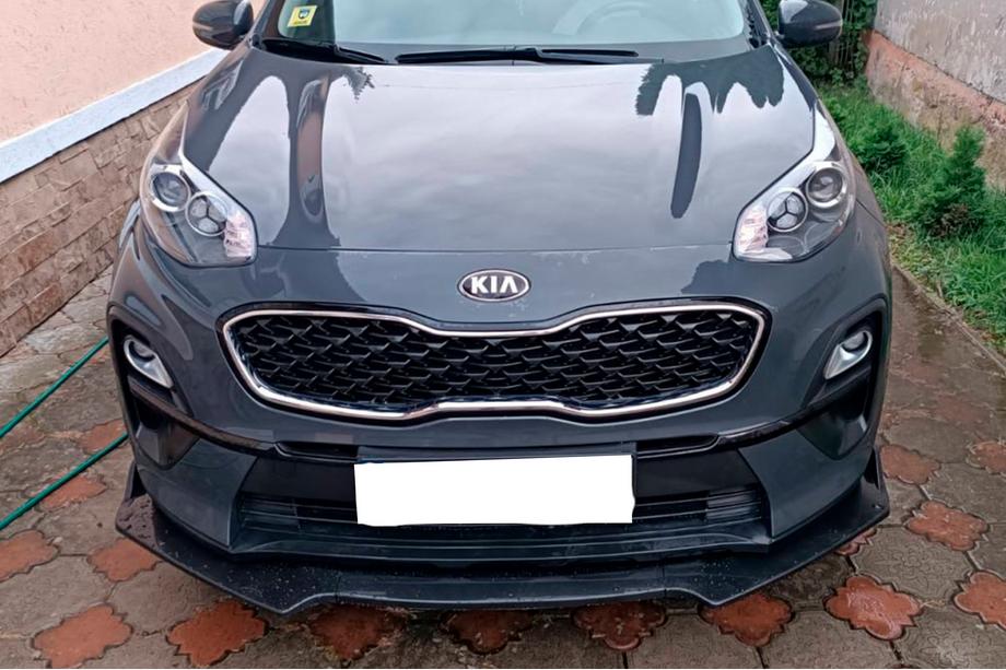 Universal Front Lip Spoiler DPT V-1 (ABS, Gloss Black) Photo 2
