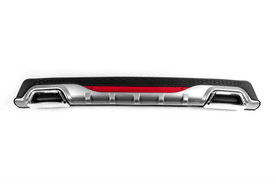 Universal Rear Diffuser DPT AMG Style V-4 (ABS) (Grey+Black Gloss) Photo 1
