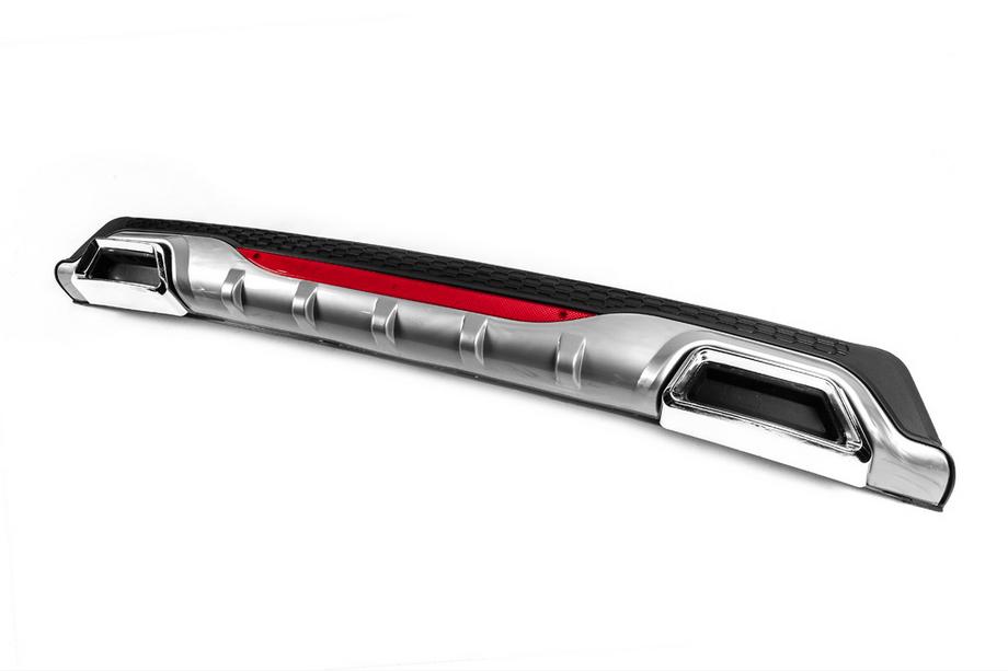 Universal Rear Diffuser DPT AMG Style V-4 (ABS) (Grey+Black Gloss) Photo 2
