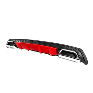 Universal Rear Diffuser DPT V-5 (ABS) (Red+Black Gloss) photo 3