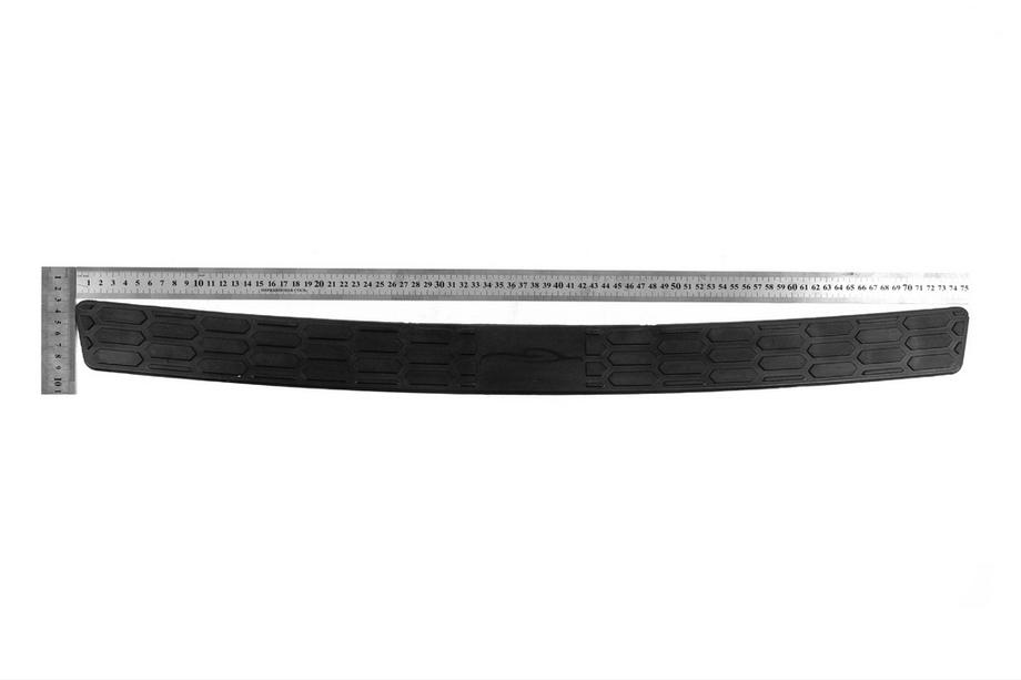 Universal Rear Bumper Protector DPT V-1 (ABS) (75cm, Matte Black) Photo 4