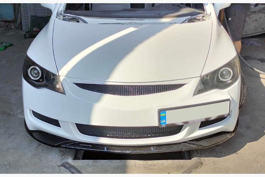 Universal Front Lip Spoiler DPT V-2 (ABS, Gloss Black) Photo 5