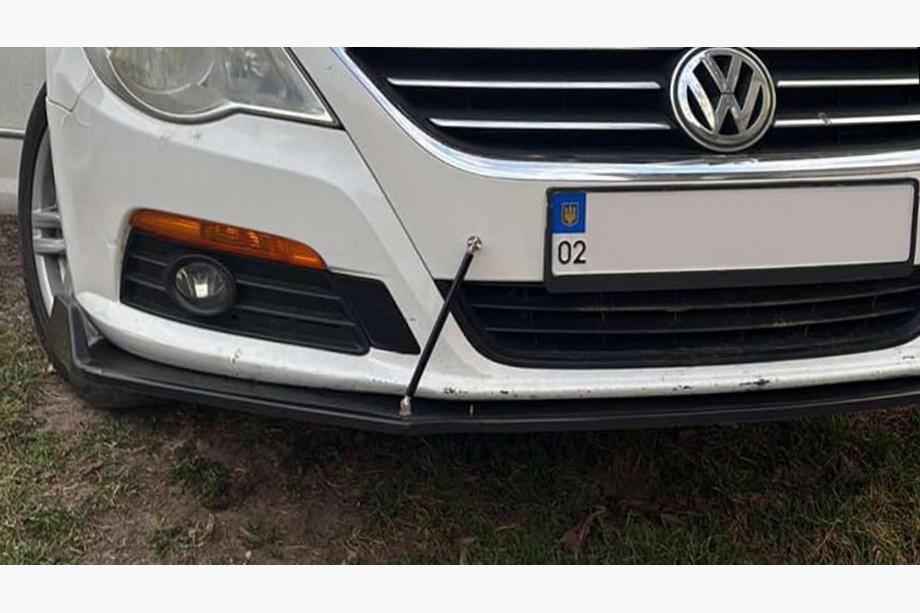 Universal Front Lip Spoiler DPT V-2 (ABS, Gloss Black) Photo 3
