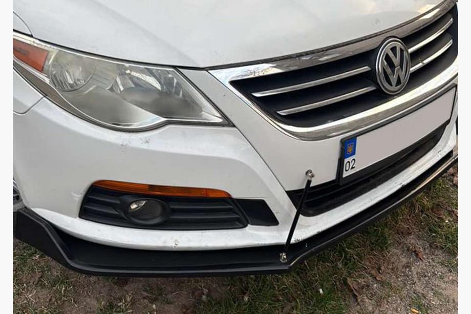 Universal Front Lip Spoiler DPT V-2 (ABS, Gloss Black) Photo 2