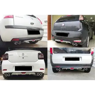 Universal rear diffuser DPT V-6 (grey + matte black) photo 1