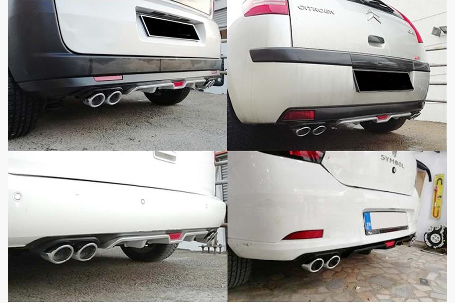 Universal rear diffuser DPT V-6 (grey + matte black) Photo 2