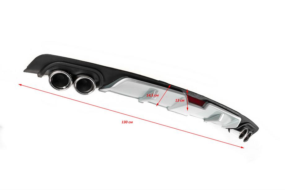 Universal rear diffuser DPT V-6 (grey + matte black) Photo 4