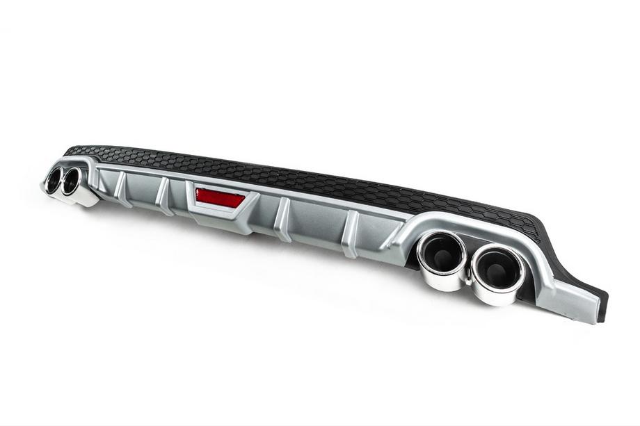 Universal Rear Diffuser DPT V-8 (ABS) (Grey+Black Gloss) Image