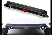 Universal Rear Diffuser DPT V-9 (ABS) (matte black) photo 3