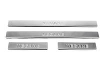 Renault Megane II 2004-2009 Stainless Steel Door Sill Protectors (Omsa, 4 pcs) photo 3