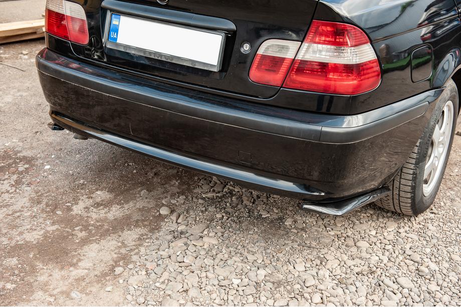 Universal Flap Rear Bumper Cover DPT (ABS) (2pcs) (Gloss Black) Photo 3
