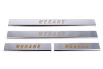 Renault Megane II 2004-2009 Door Sill Covers (Carmos, 4 pcs, Stainless Steel) photo 2