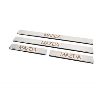 Door Sill Cover Carmos (4 pcs, Stainless Steel) V-3 Mazda 6 2003-2008 photo 2