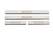 Mazda 3 2009-2013 Door Sill Cover Carmos (4 pcs, Stainless Steel) V-3 photo 1