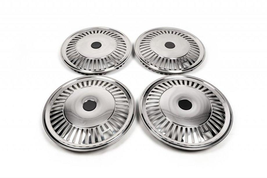 Mercedes Sprinter W907/W910 2018- Stainless Steel Wheel Covers Star (1-ring, Set of 4) Photo 1