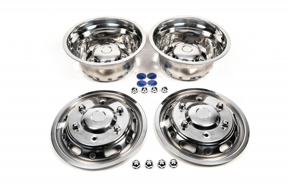 Mercedes Sprinter W907/W910 2018- Stainless Steel Wheel Covers Exclusive V1 (2-piece, 4 pcs) Photo 1