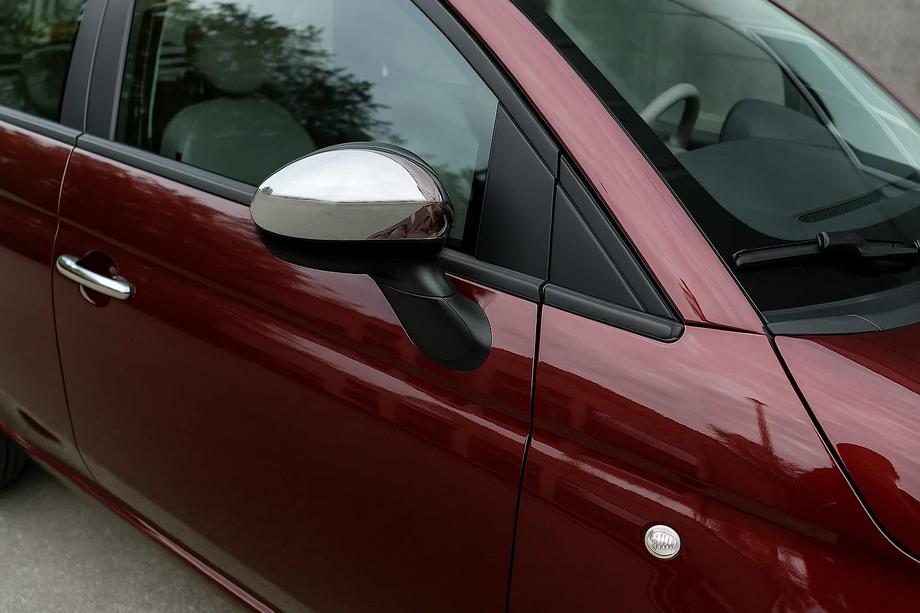 Fiat 500/500L 2013-2022 Mirror Covers (2 pcs, Stainless Steel, Carmos) Image