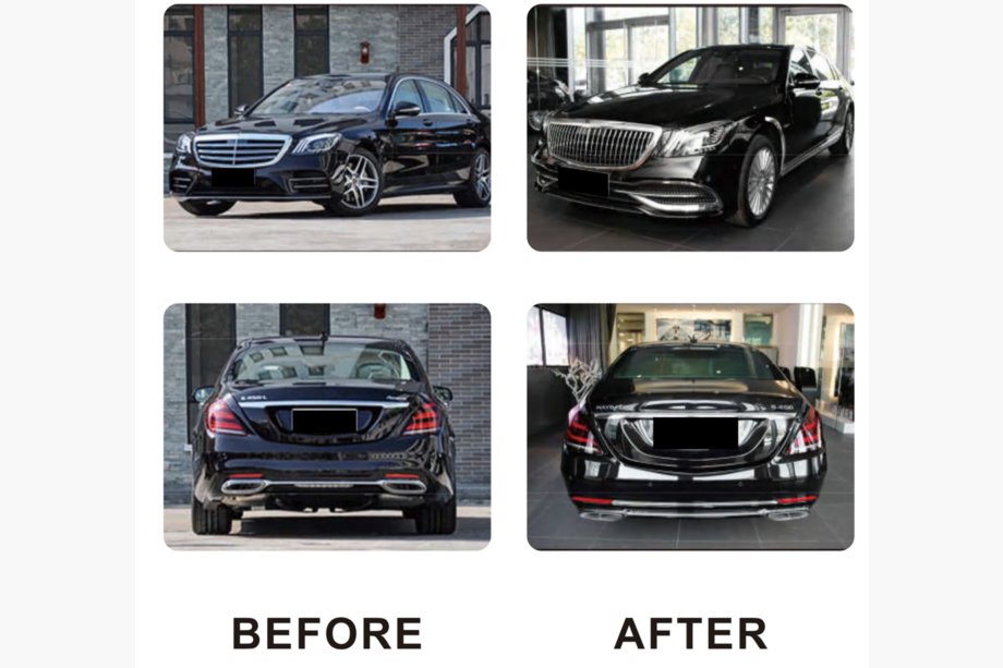 Mercedes S-class W222 2013-2022 Maybach Facelift Kit (with headlights) Image