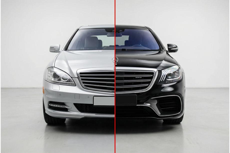 Mercedes S-class W221 2005-2013 Facelift Body Kit to W222 AMG S63 Image