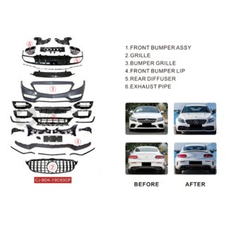 Body kit with diffuser for Coupe (AMG C63-design 2018-2021) photo 2