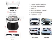 Mercedes A-class W177 2018- Body Kit AMG A45 (Type-B) photo 2