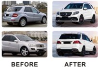 Mercedes ML W164 2005-2011 Restyling kit for W166 GLE63 AMG photo 3