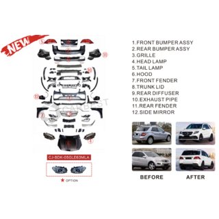 Restyling kit for W166 GLE63 AMG Mercedes ML W164 2005-2011 photo 4