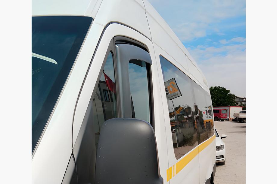 Mercedes Sprinter W907/W910 2018- In-channel window deflectors (smoke, 2 pcs, Cagatay) Photo 2