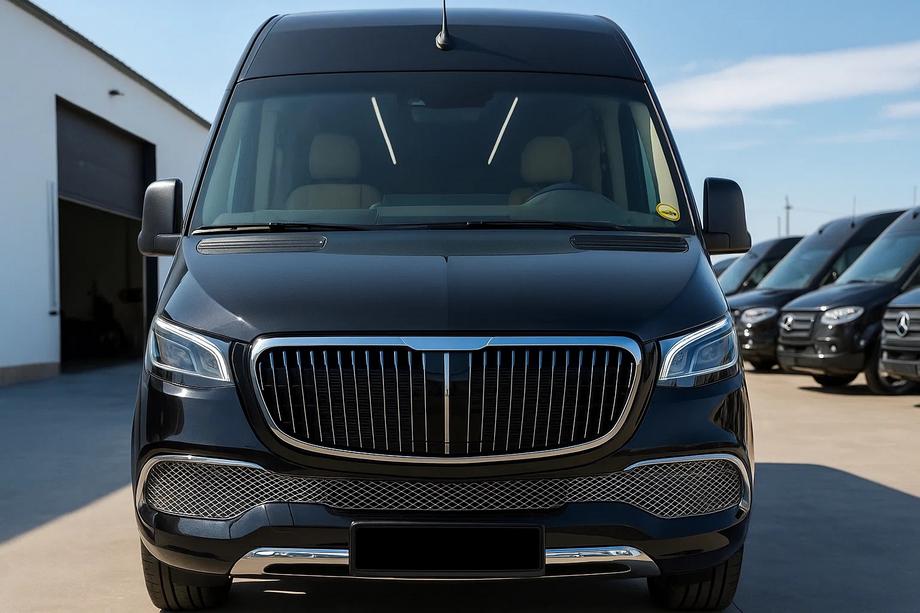 Mercedes Sprinter W907/W910 2018- Front bumper with grille (Maybach) Photo 2