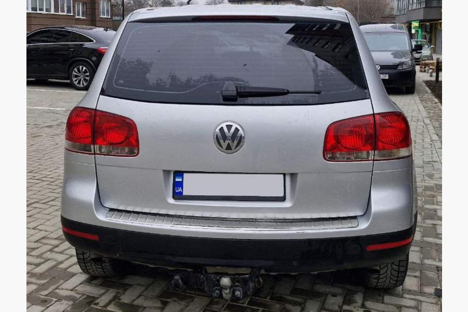 Volkswagen Touareg 2002–2010 Rear Bumper Protector Carmos Stainless Steel Photo 1